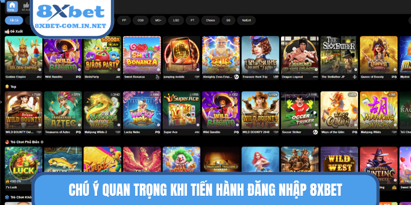Chú ý quan trọng khi tiến hành đăng nhập 8XBET