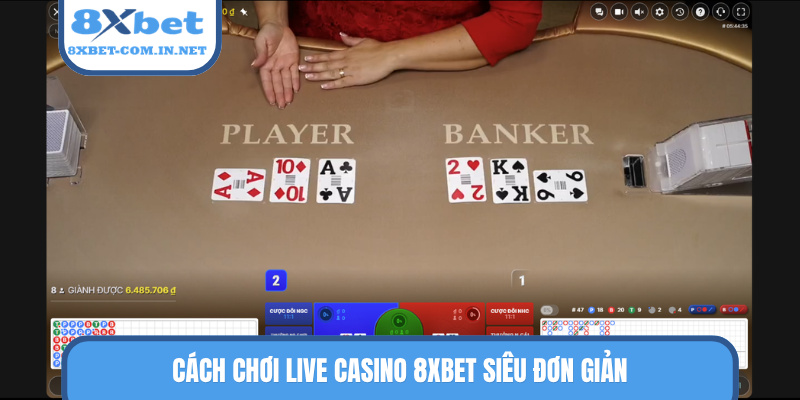 Cách chơi live casino 8XBET siêu đơn giản