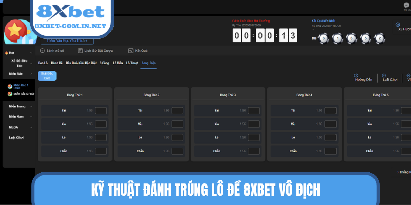 Kỹ thuật đánh trúng lô đề 8XBET vô địch