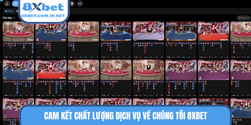 Cam kết chất lượng dịch vụ về chúng tôi 8XBET
